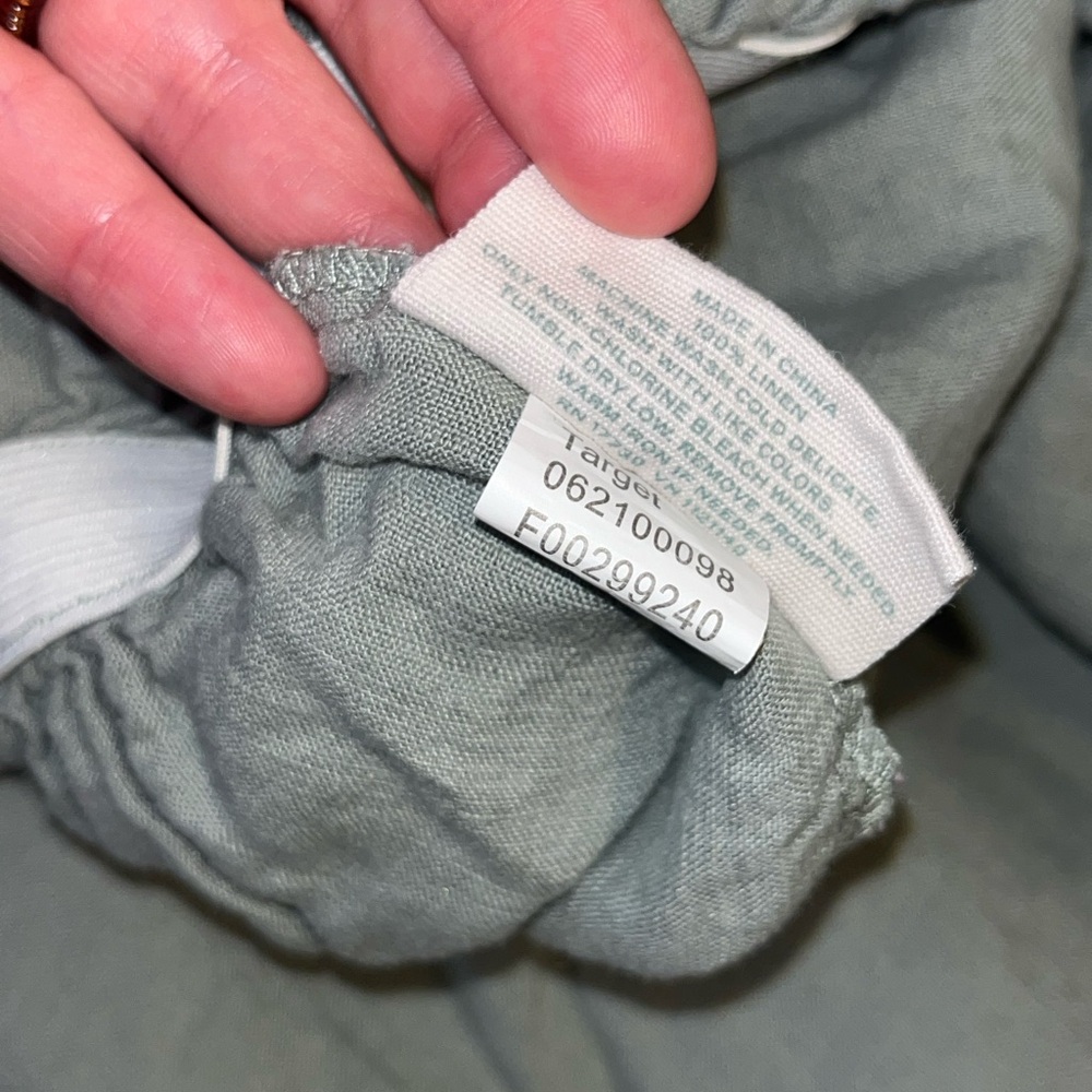 Casaluna ~ Green 100% Linen Sheet Set~Full - Picture 10 of 11